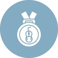 Medal Glyph Multi Circle Icon vector