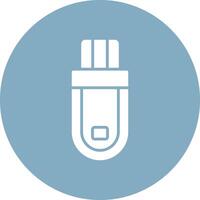 Flash Drive Glyph Multi Circle Icon vector