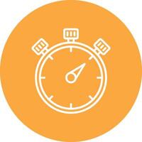 Stopwatch Line Multi Circle Icon vector