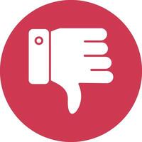 Dislike Glyph Multi Circle Icon vector