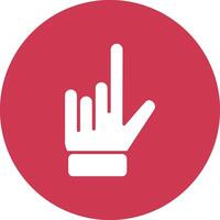 Pointing Hand Glyph Multi Circle Icon vector