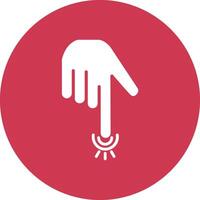 Pointing Down Glyph Multi Circle Icon vector