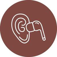 Earbud Line Multi Circle Icon vector