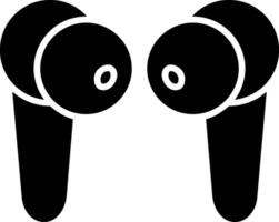 Earbuds Glyph Icon vector