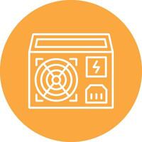Power Supply Line Multi Circle Icon vector