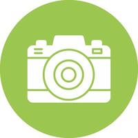 Photo Camera Glyph Multi Circle Icon vector