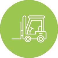 Forklift Line Multi Circle Icon vector