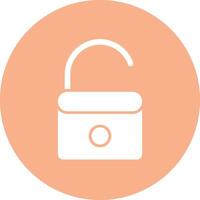 Open Lock Glyph Multi Circle Icon vector