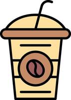 Coffee Cup Line Filled Icon vector