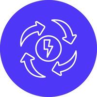 Eco Energy Line Multi Circle Icon vector