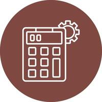 Calculator Line Multi Circle Icon vector