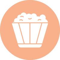 Popcorn Glyph Multi Circle Icon vector