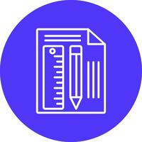 Measuring Tool Line Multi Circle Icon vector