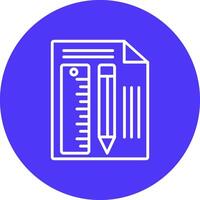 Measuring Tool Line Multi Circle Icon vector