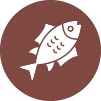 Tuna Glyph Multi Circle Icon vector