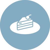 Piece Of Cake Glyph Multi Circle Icon vector