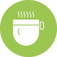 Hot Beverage Glyph Multi Circle Icon vector