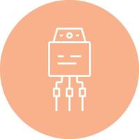 Transistor Line Multi Circle Icon vector