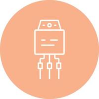 Transistor Line Multi Circle Icon vector