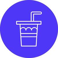 Soda Drink Line Multi Circle Icon vector