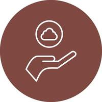 Cloud Line Multi Circle Icon vector
