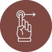 Hand Drag Line Multi Circle Icon vector