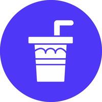 Soda Drink Glyph Multi Circle Icon vector