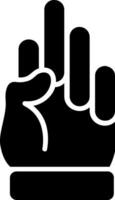 Fingers Glyph Icon vector