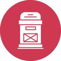 Postbox Glyph Multi Circle Icon vector