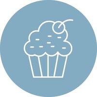 Muffin Line Multi Circle Icon vector