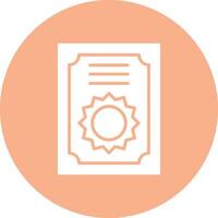 Certificate Glyph Multi Circle Icon vector