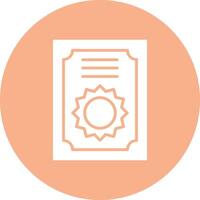 Certificate Glyph Multi Circle Icon vector