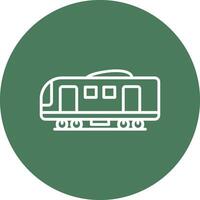 Electric Train Line Multi Circle Icon vector