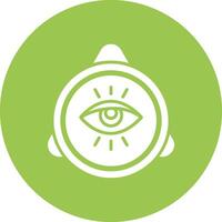 Eye Of Providence Glyph Multi Circle Icon vector