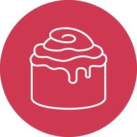 Cinnamon Roll Line Multi Circle Icon vector