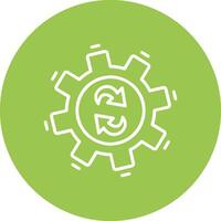 Processig Line Multi Circle Icon vector