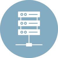 Server Glyph Multi Circle Icon vector
