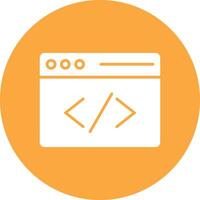 Coding Glyph Multi Circle Icon vector