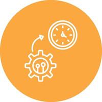 Time Management Line Multi Circle Icon vector