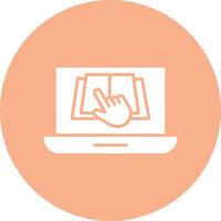 E Learning Glyph Multi Circle Icon vector