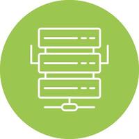 Server Line Multi Circle Icon vector