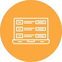 Tasks Line Multi Circle Icon vector