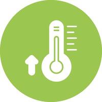 Thermometer Glyph Multi Circle Icon vector