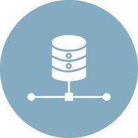 Database Glyph Multi Circle Icon vector