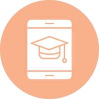 Graduation Glyph Multi Circle Icon vector