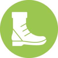 Boot Glyph Multi Circle Icon vector