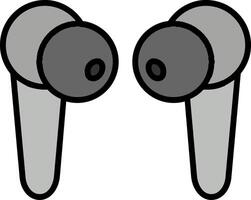 Earbuds Line Filled Icon vector