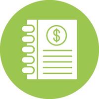 Business Diary Glyph Multi Circle Icon vector