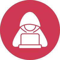 Hacker Glyph Multi Circle Icon vector