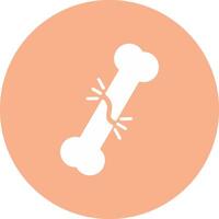 Broken Bone Glyph Multi Circle Icon vector